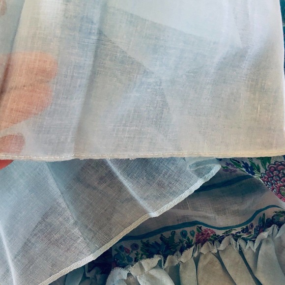 Vintage 60s Cari Lyn Prairie Dress Blue Floral Garden Cottagecore Maxi - Picture 9 of 16